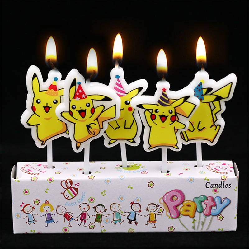 Pokemon Anime Merchandise - 5 pz/lotto Pokemon Torta Di Compleanno