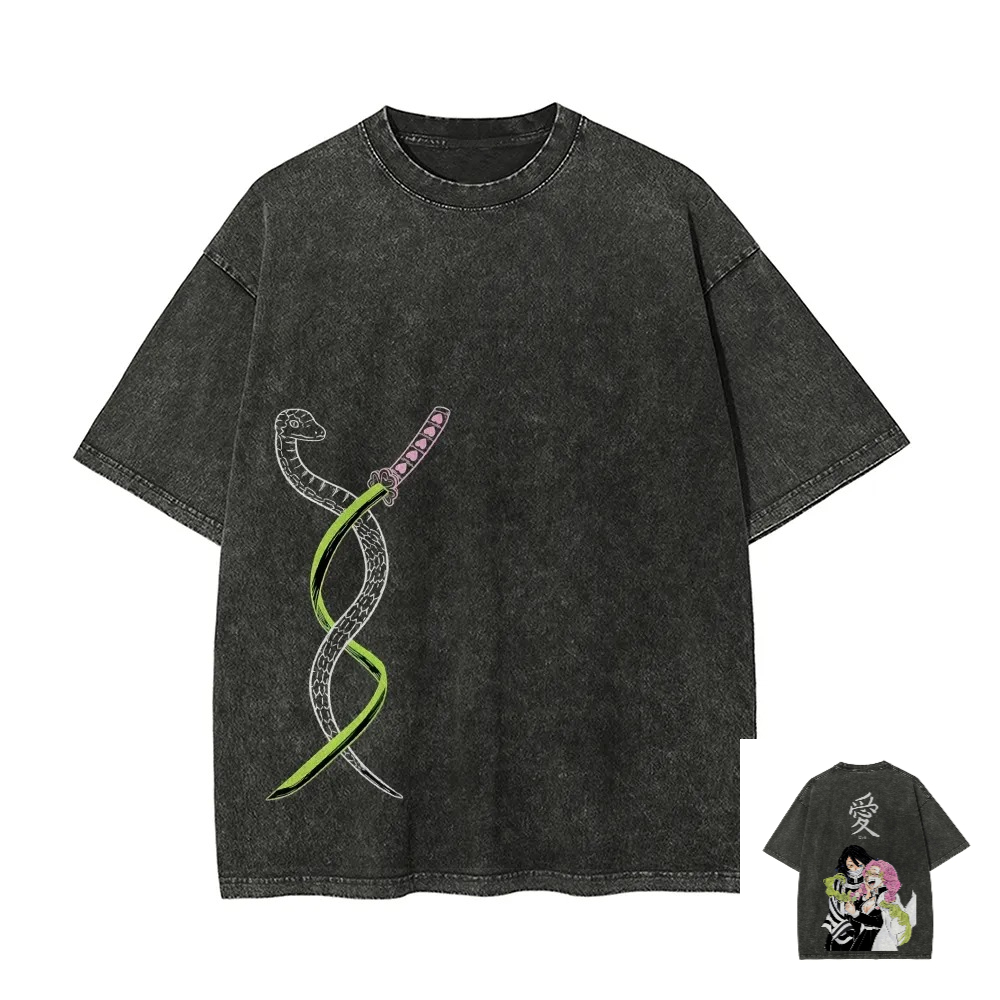 Anime Merchandise Store Japan - Kimetsu No Yaiba T-shirt lavata Anime