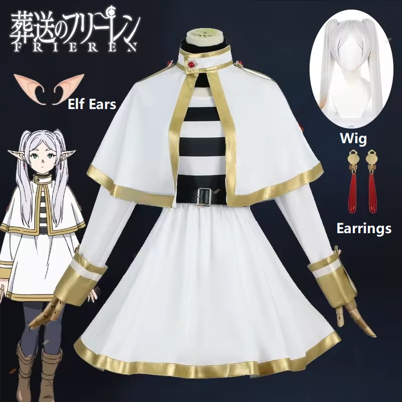 Frieren Anime Merchandise - Sousou No Frieren Costume Cosplay Parrucca