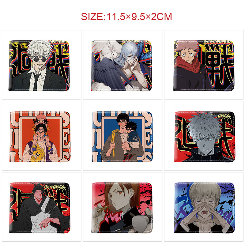 Gojo Anime Merchandise - Portafoglio corto e portamonete Jujutsu Kaisen